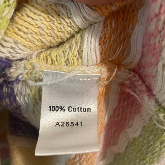 Appleseed’s Checkered Cardigan - Large - Cream, Rainbow - Picture 4 of 5